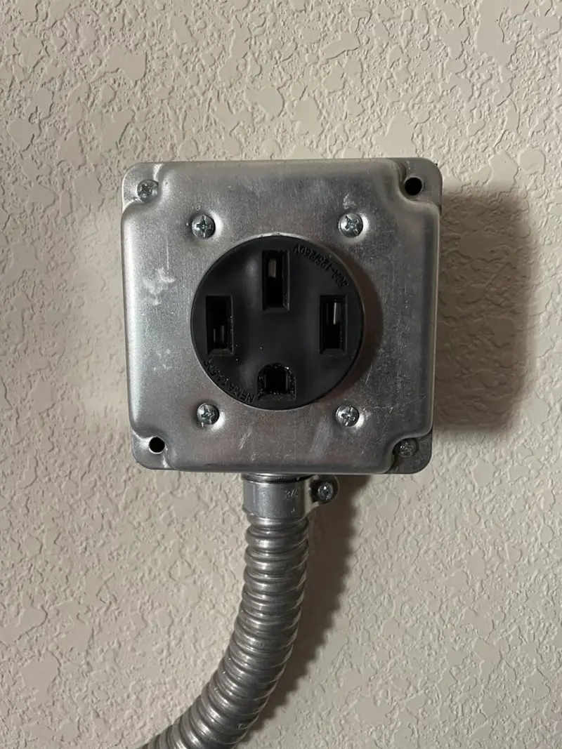 NEMA 14-50 outlet installed for Smart Home Electrical in Garden City